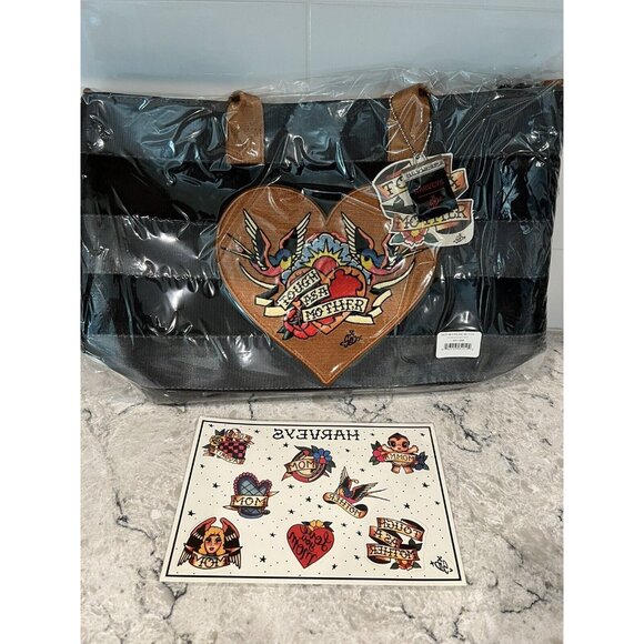 Harveys Seatbelt TattooMedium Streamline Tote Tough as a Mother Bag New